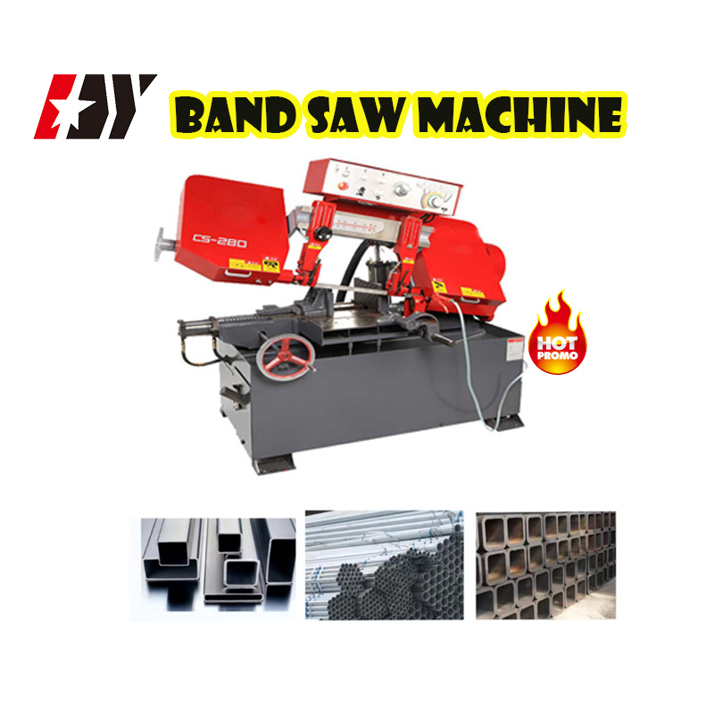 Angle Double Column Horizontal Metal Pipe Cutting Band Saw Machines